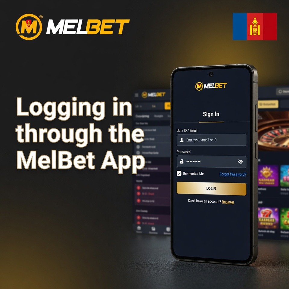 MelBet APK — Android login screen
